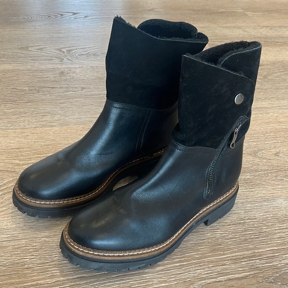 FABIANELLI Itallian-made‎ Black Leather combat style Boots Size Euro 39 (8 US) - Picture 4 of 11